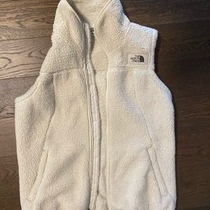 The North Face Cream Sherpa Vest Size M